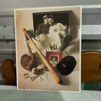 Vintage Lou Gehrig “The Iron Horse” New York Yankees Baseball Commemorative Print