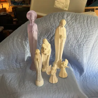 Assorted Religious and Angel Figurines, Set of 6