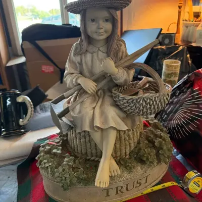 Large “Trust” Garden Girl Decorative Figurine
