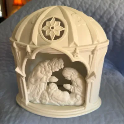 Department 56 White Nativity Scene