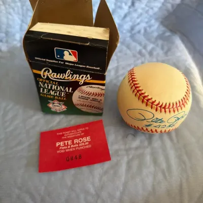 Rawlings National League Baseball, Appears Signed by Pete Rose “#4256”