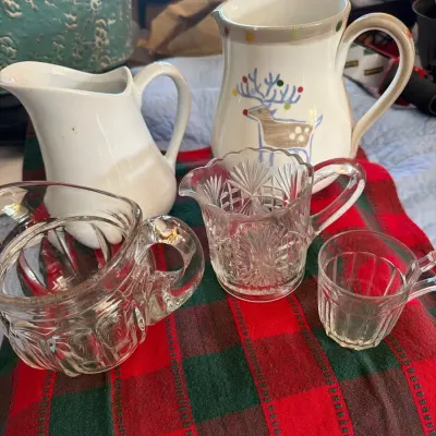 Decorative Pitcher & Creamer Collection – Five Pieces