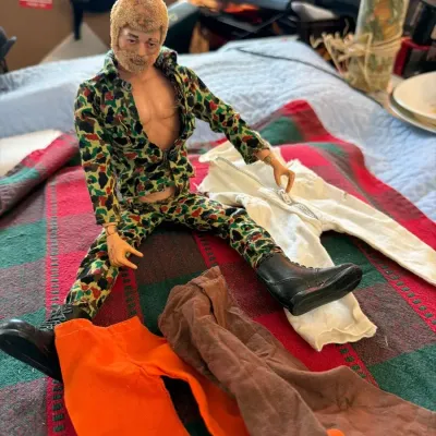 Vintage 1970s G.I. Joe Adventure Team Land Adventurer with Extra Clothing