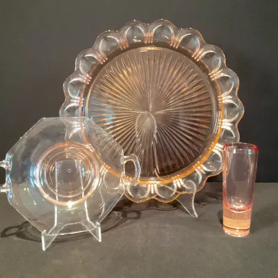Pink Wedgwood & Depression Glass