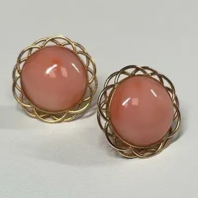 14K And Coral Earrings*