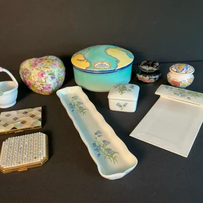 Porcelain Trinket Boxes And More 