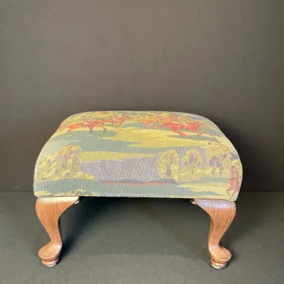 Queen Anne Tapestry Footstool