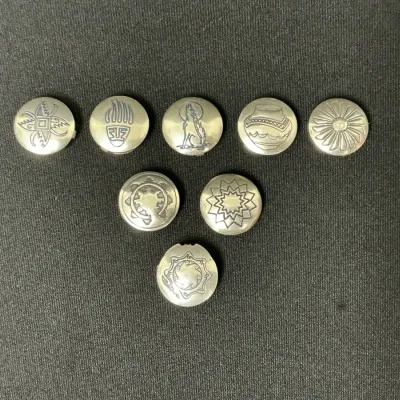 Sterling Button Covers No.2