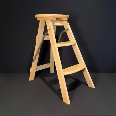 Wooden Folding Step Stool Ladder And Chair