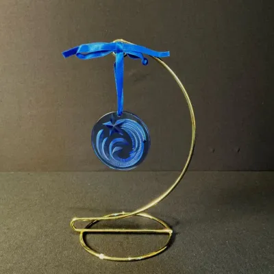 Lalique 2000 Noel Blue Comet Ornament