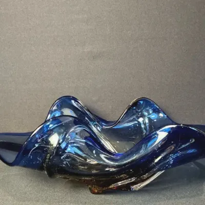 Hand Blown Art Glass Bowl