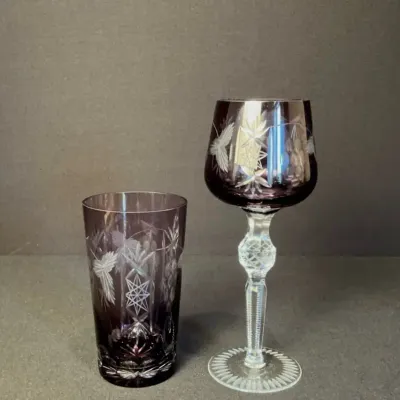 Nachtmann Bleikristall Amethyst Glasses 