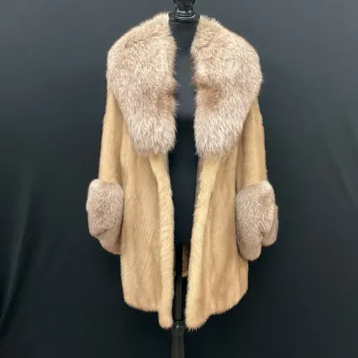 Neiman Marcus Light Mink & Fox Fur Jacket