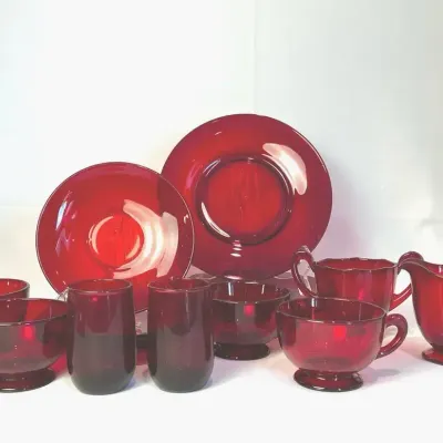 Ruby Red Dishes