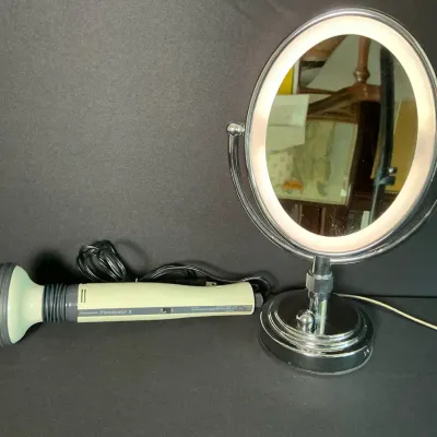 Oval Magnifying Mirror And Panasonic Panabrator II Massager 