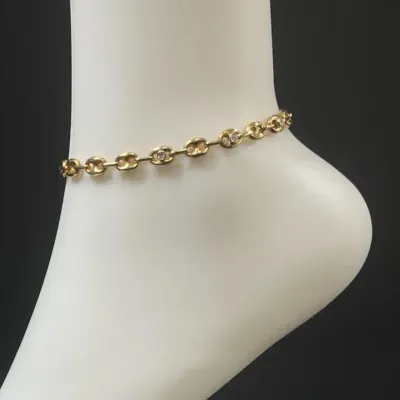 14K And Diamond Anklet*