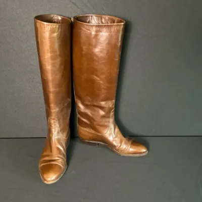Gucci Low Heel Leather Boots 36B