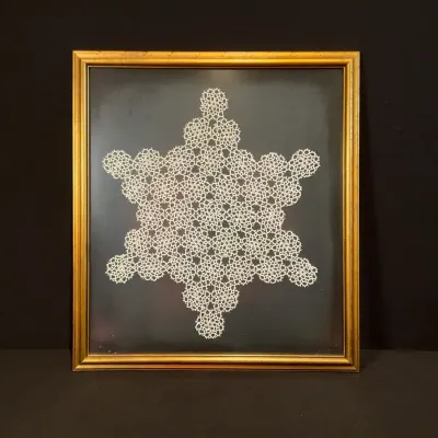 Tat Lace Doily In Gilded Frame