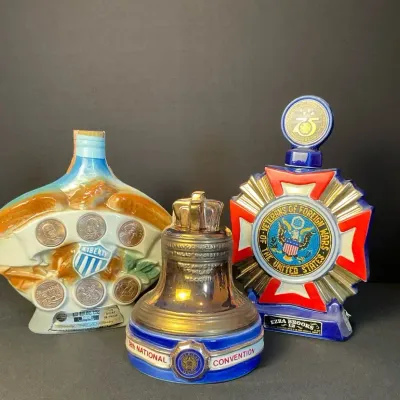 1976 Old Mr. Boston Freedom Bell Bourbon Decanter & More