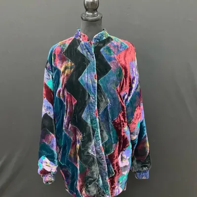 Vintage Velvet Patchwork Jacket 