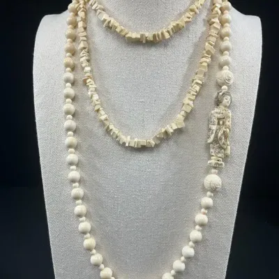 Carved Bone Necklace