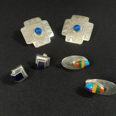 Sterling Silver & Blue Stone Earrings*