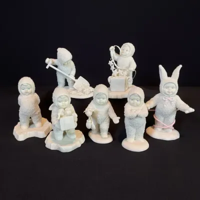Department 56 Porcelain Snowbunnies Figurines