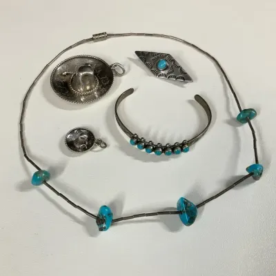Sterling Silver And Turquoise Jewelry*