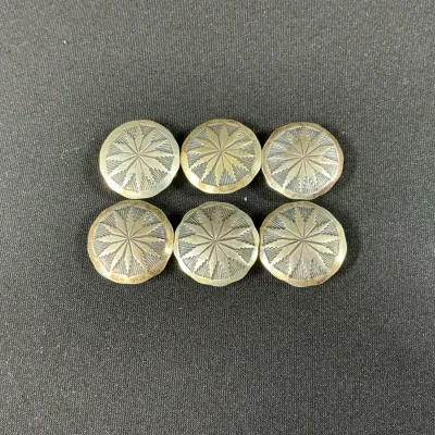 Sterling Button Covers No.3