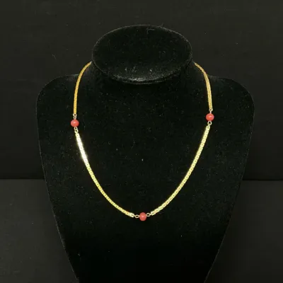Vintage 15 inch Square Link Necklace
