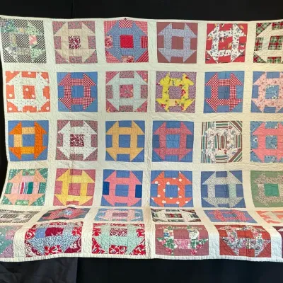 Churn Dash Block Pattern Quilt 