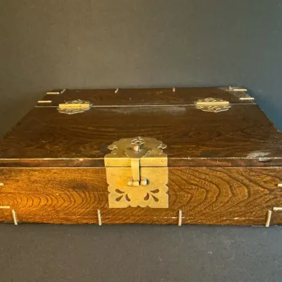 Wooden Document Or Apothecary Box 