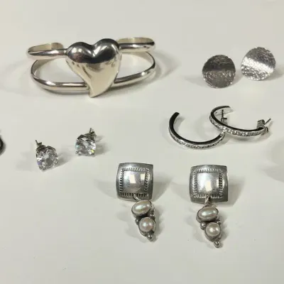 Sterling Silver Bracelet, Earrings & Ring*