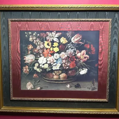 Framed And Signed Reproduction Still Life By Jacques Linard