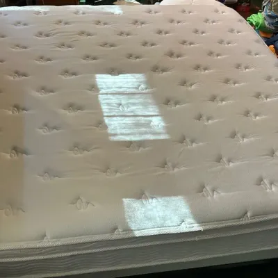 King Size Tufted Pillow Top Mattress And Box Springs