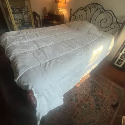 Vintage Full Size Bed Frame with Mattress & Boxspring 