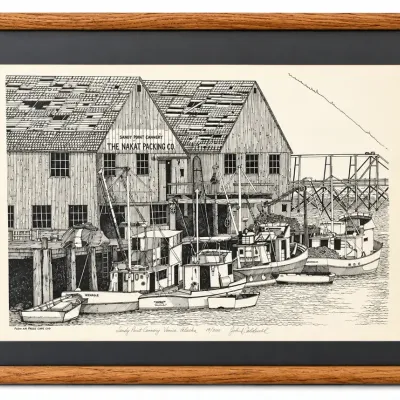Michael Kent Art Print SUNNY POINT CANNERY Juneau Alaska 1979 Signed Numbered 