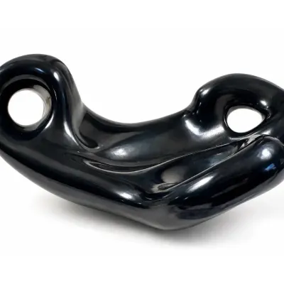 Vohann of California Black Amorphic Sculpture Art Soap Holder Vintage 60s MCM 