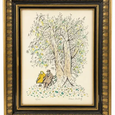 NESA TREIBITZ Signed & Numbered Hand-Colored Lithograph