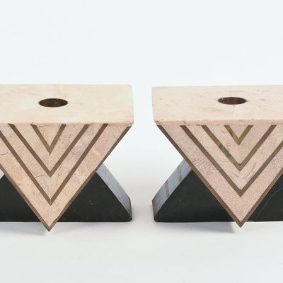 PAIR OF MAITLAND SMITH TYPE ART DECO CANDLEHOLDERS