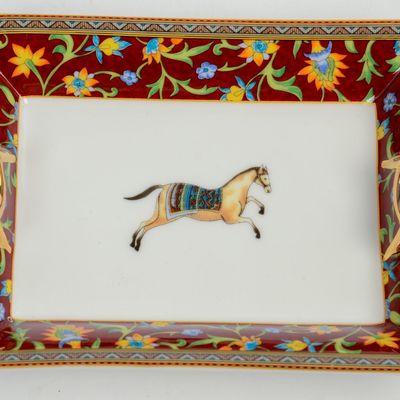 HERMES PORCELAIN ASHTRAY.