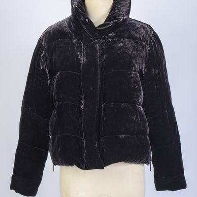 LEWIT VELOUR CROP JACKET, SIZE M.