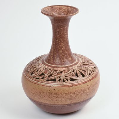 KARL CHRISTIANSEN STUDIO POTTERY VASE.