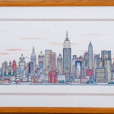 TONY GRAHAM. 1980 MANHATTAN SKYLINE PRINT.