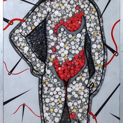 LARGE SCALE ARTWORK: BUTTON GIRL.