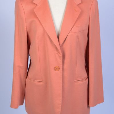 GIORGIO ARMANI BLAZER IN PEACH, SIZE 48.
