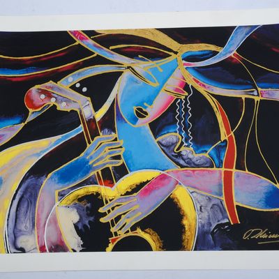 OLEG ZHIVETIN. WOMAN WITH GUITAR.