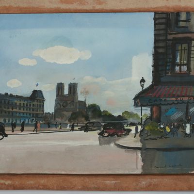 BERNARD LAMOTTE (1903 - 1983). PARISIAN CAFE.