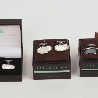 THREE PAIRS OF TATEOSSIAN STERLING CUFFLINKS.