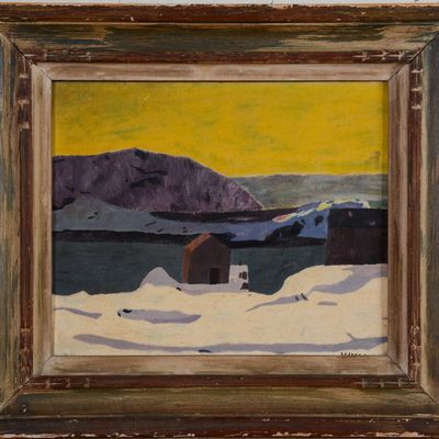 MODERNIST LANDSCAPE, SIGNED VIVIAN.